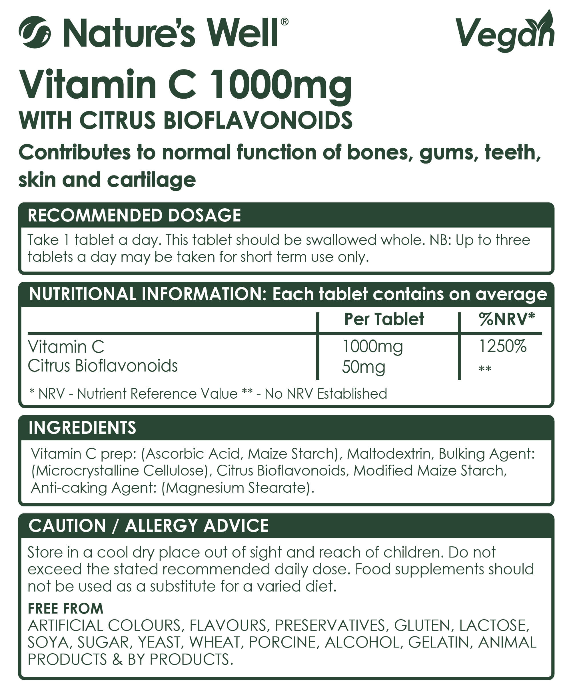 Vegan Vitamin C 1000mg